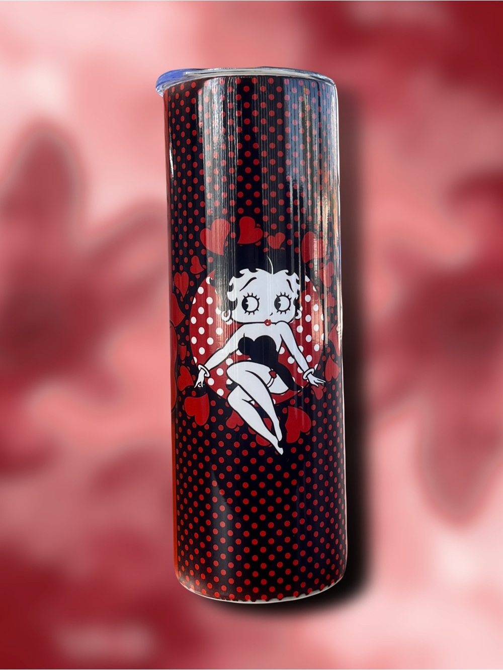 Betty Boop Red & Black Tumbler Water Bottle